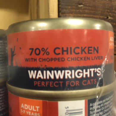12x Wainwright's Chicken Cat Food Tins (12x85g)