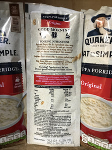 4x Quaker Cuppa Porridge Original (4x44.8g)