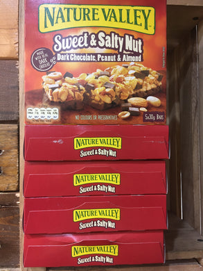 25x Nature Valley Sweet & Salty Nut Dark Chocolate, Peanut & Almond (5 Packs of 5 x30g Bars)