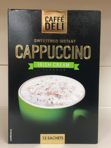 Caffe Deli Sweetened Instant Cappuccino Irish Cream 12 Sachets