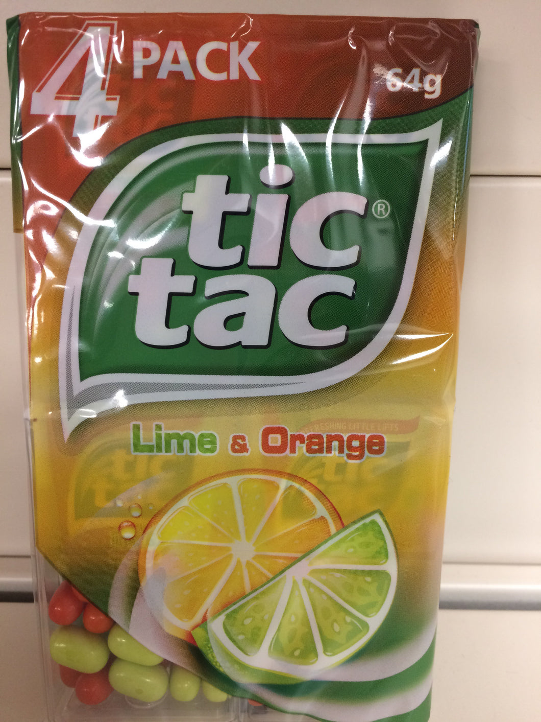 Tic Tac Lime & Orange Flavoured Drops 4 Pack