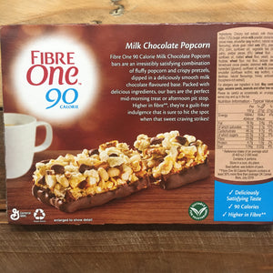 16x Fibre One 90 Calorie Milk Chocolate Popcorn Bars (4 Packs of 4x21g)