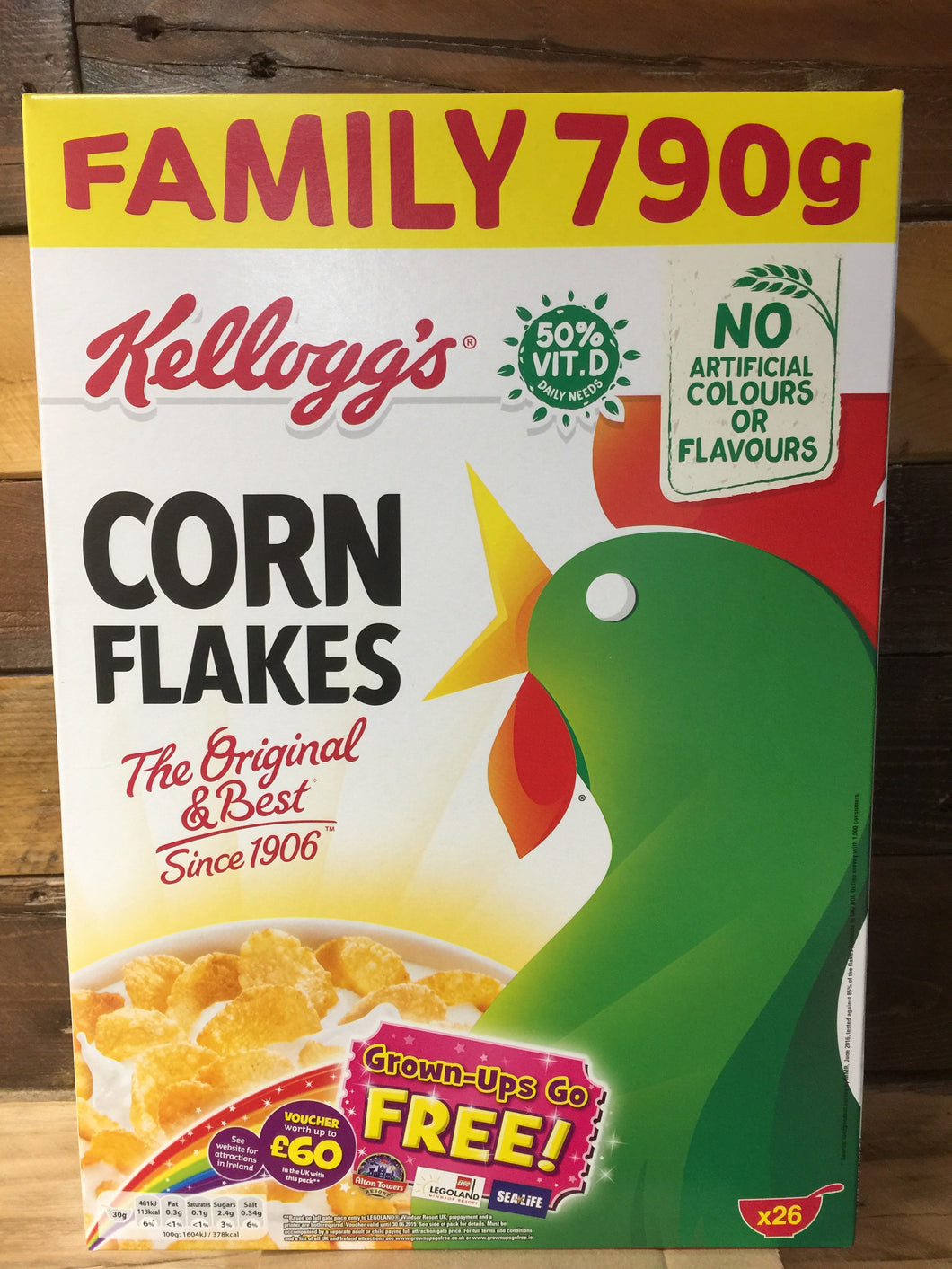 2 x Kelloggs Corn Flakes Breakfast Cereal Corn Toasted Golden