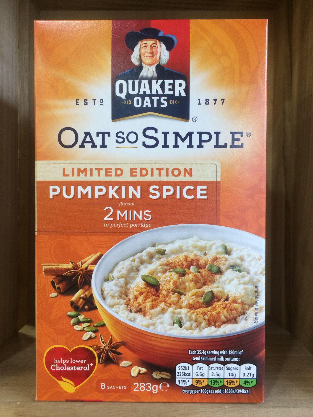 Quaker Oat So Simple Pumpkin Spice 283g