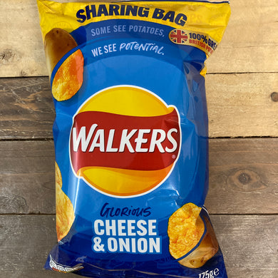 Walkers Cheese & Onion Crisps Sharing Bag 175g