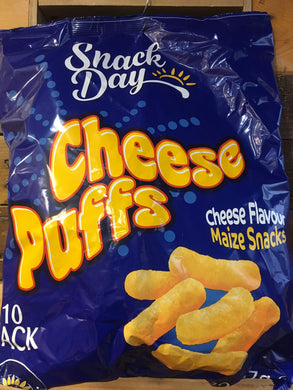 Snack Day Cheese Puffs Maize Snacks 10 Pack (10x17g)