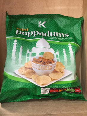 Kolak Mini Poppadums Lime Pickle Flavour 50g