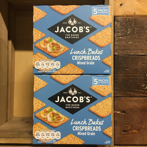 2x Jacob's Mixed Grain Lunch Bakes Crispbreads (2 Packs of 5x38g)