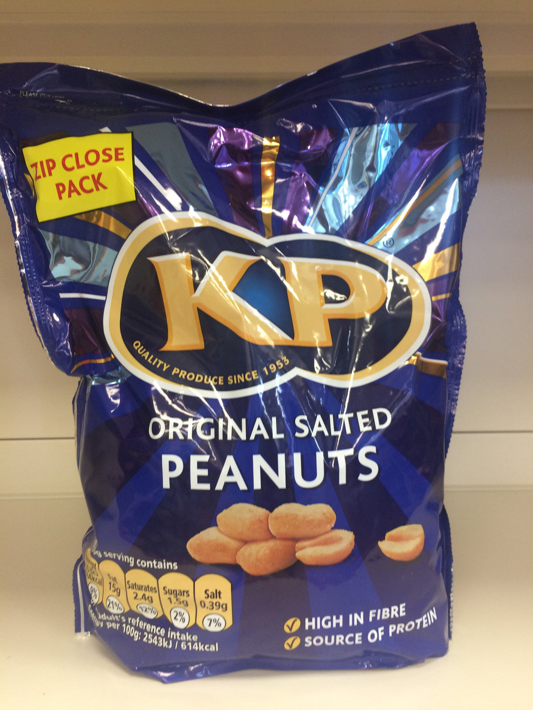 KP Original Salted Peanuts 1kg Zip Close Pack