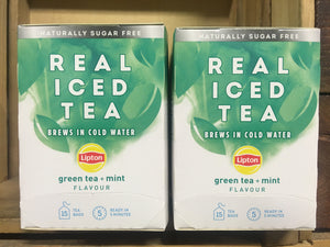 30x Lipton Real Iced Tea Green Tea, Mint Tea Bags (2 Packs of 15xBags)