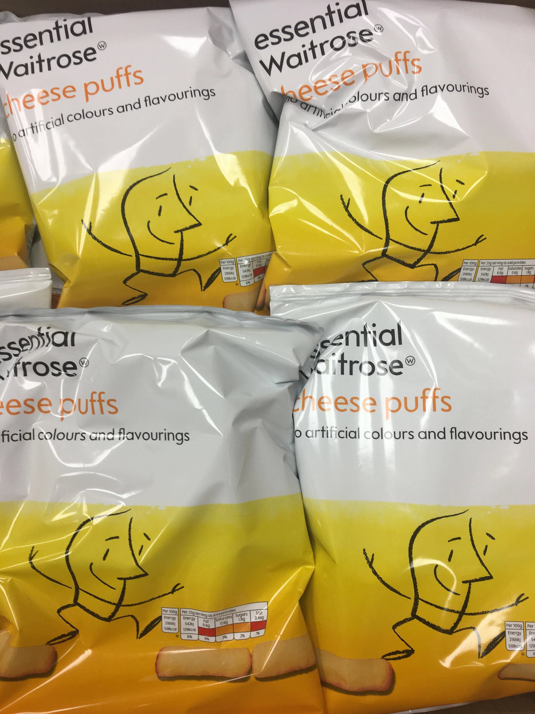 12x Packets of Waitrose Cheese Puffs (12x100g)