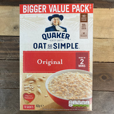 Quaker Oat So Simple Original Porridge Sachets (16x27g)