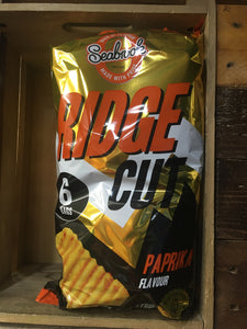 24x Seabrook Ridge Cut Paprika Crisps (4x6 Pack x 25g)