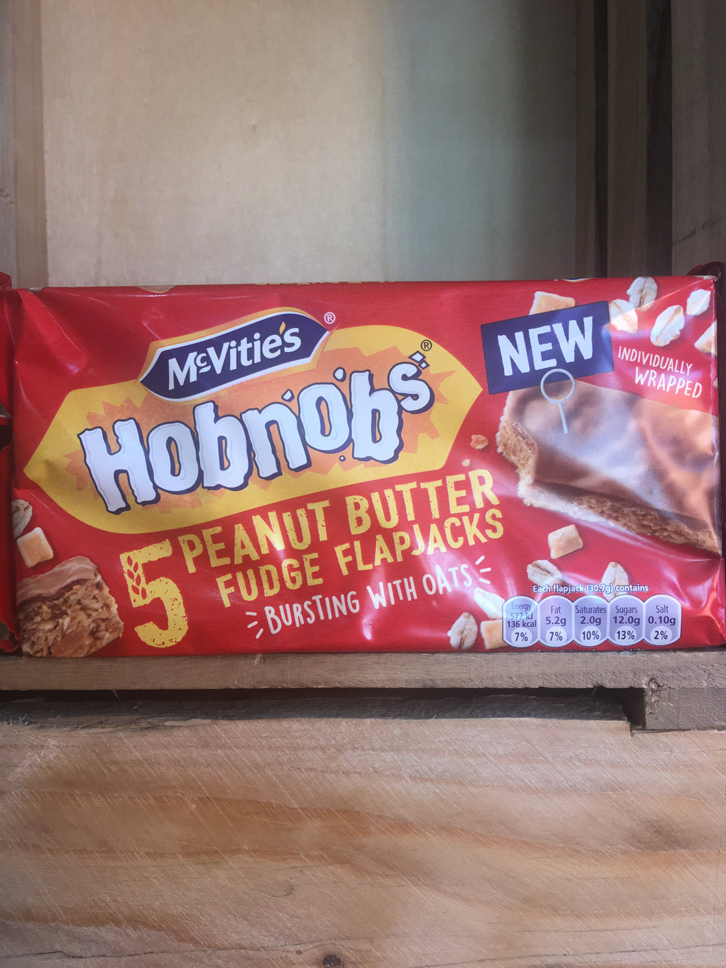 McVitie's Hobnobs Peanut Butter Fudge Flapjacks 5 Pack