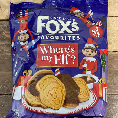 Foxs Elf On The Shelf Milk Chocolate Coated Biscuit Mini Bags