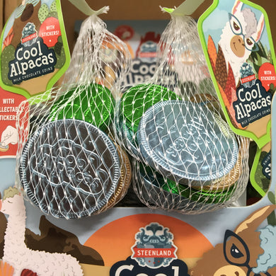 4x Cool Alpacas Net of Milk Chocolate Coins (4x60g)