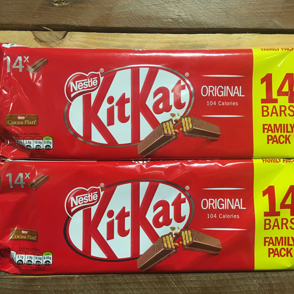 28x Kitkat 2 Finger Original Chocolate Bars (2 Packs Of 14 Bars) & Low 