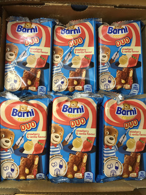 24x Barni Duo Strawberry & Vanilla Flavour Cake Bars (24x30g)
