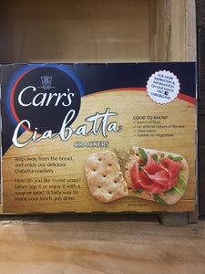 Carrs Ciabatta Sundried Tomato & Basil 5x Packs of 3x Crackers 140g