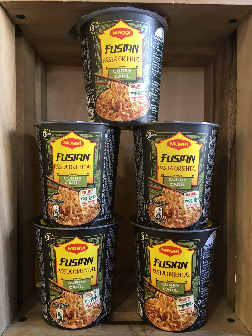5x Maggi Fusian Curry Noodles Pot (5x61.5g)