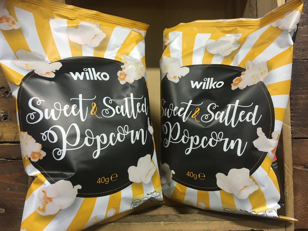 6x Wilko Sweet & Salty Popcorn Bags (6x40g)
