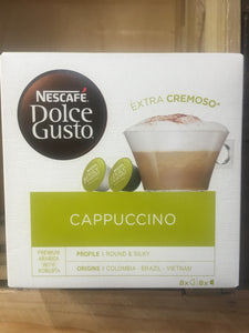 32x Nescafe Dolce Gusto Coffee Cappuccino Pods (2 Boxes of 16 Pods)