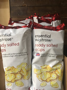 36x Packets of Waitrose Ready Salted Crisps (6x6x25g)