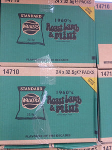 24x Walkers Roast Lamb & Mint Crisps (1xBox) 24x32.5g