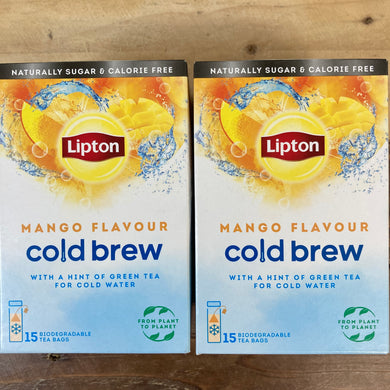 30x Lipton Cold Brew Mango & Green Tea Bags (2 Packs of 15x Bags)