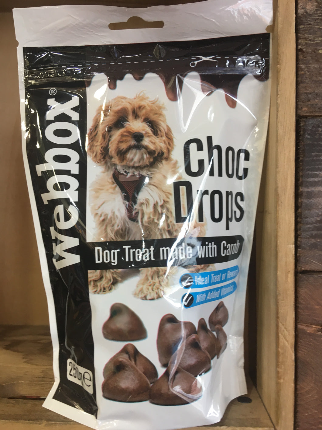 Webbox Chocolate Choc Drops Dog Treats 250g