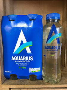 4x Aquarius Lime Mineral Water 400ml