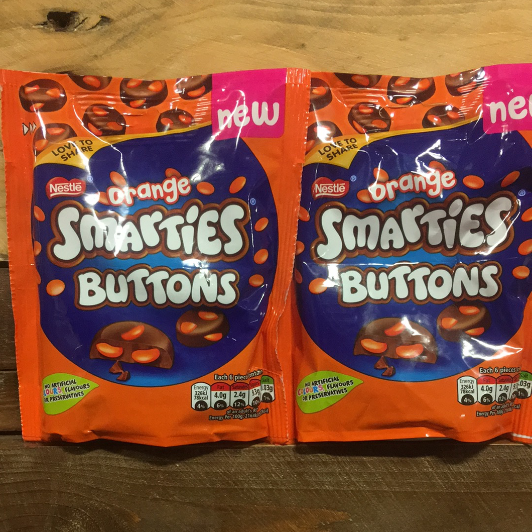 Nestle Orange Smarties Buttons Sharing Bags 85g