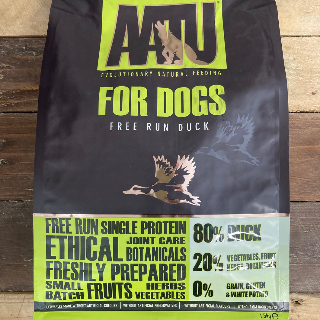 Aatu Grain free Adult Dry Dog Food Duck 1.5Kg Low Price Foods Ltd