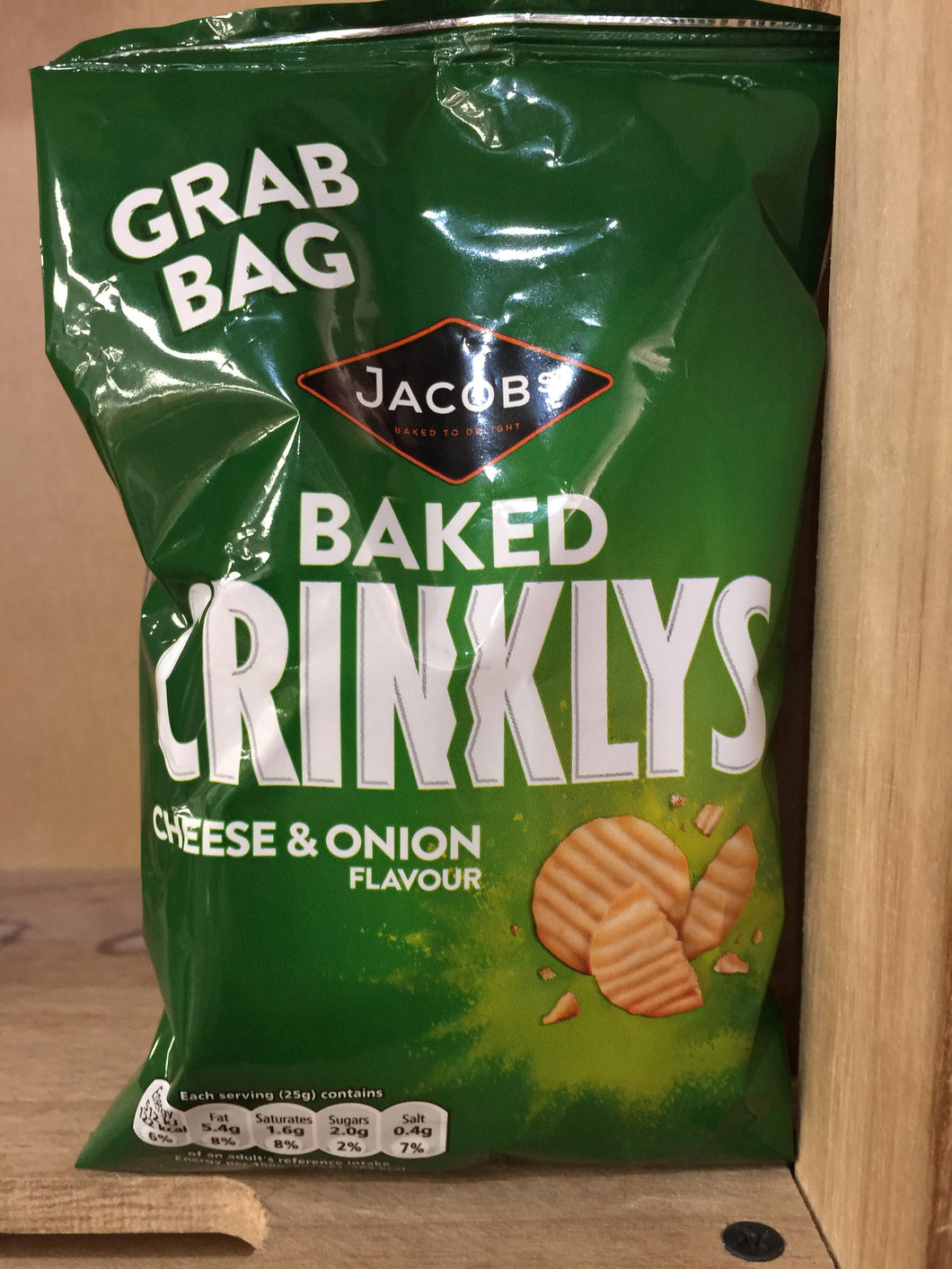 Jacobs Crinklys Cheese & Onion Grab Bag 50g