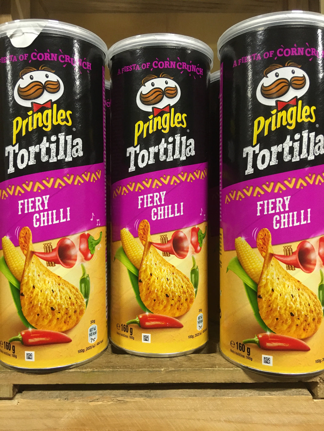 5x Pringles Tortilla Fiery Chilli Chips (5x160g)