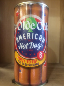 Ye Olde Oak 6x Jumbo American Hotdogs in Brine 560g