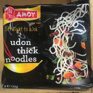 4x Amoy Straight To Wok Udon Thick Noodles (2 Packs of 2x150g)