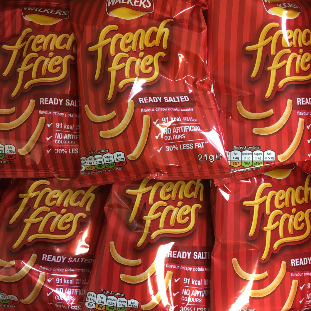 12x Walkers French Fries Ready Salted Snacks (12x21g)