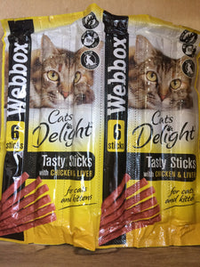 Webbox Chicken & Liver Tasty Cat Sticks x6