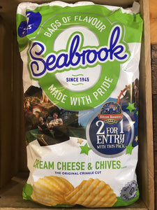 12x Seabrook Cream Cheese & Chive Crisps (2 Packs of 6x25g)