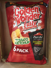 12x Golden Wonder Tomato Ketchup Crisp Bags (2 Packs of 6x25g)