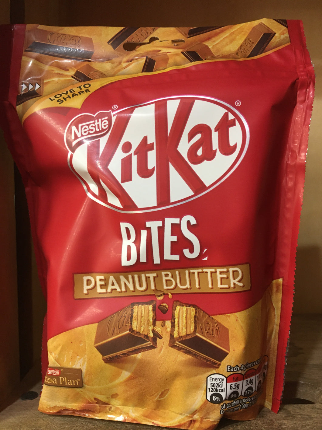 4x KitKat Bites Peanut Butter Sharing Bags (4x104g)