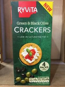 Ryvita Green & Black Olive Crackers 4 Packs of 6