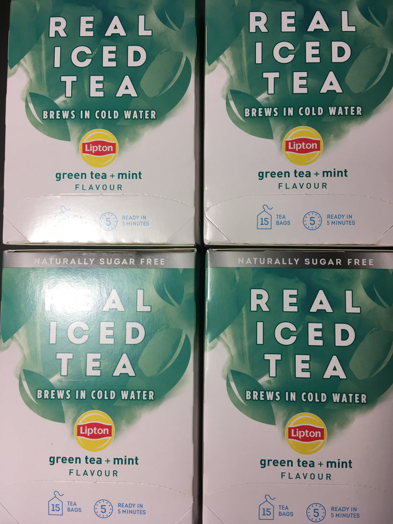 75x Lipton Real Iced Tea Green Tea, Mint Tea Bags (5 Packs of 15xBags
