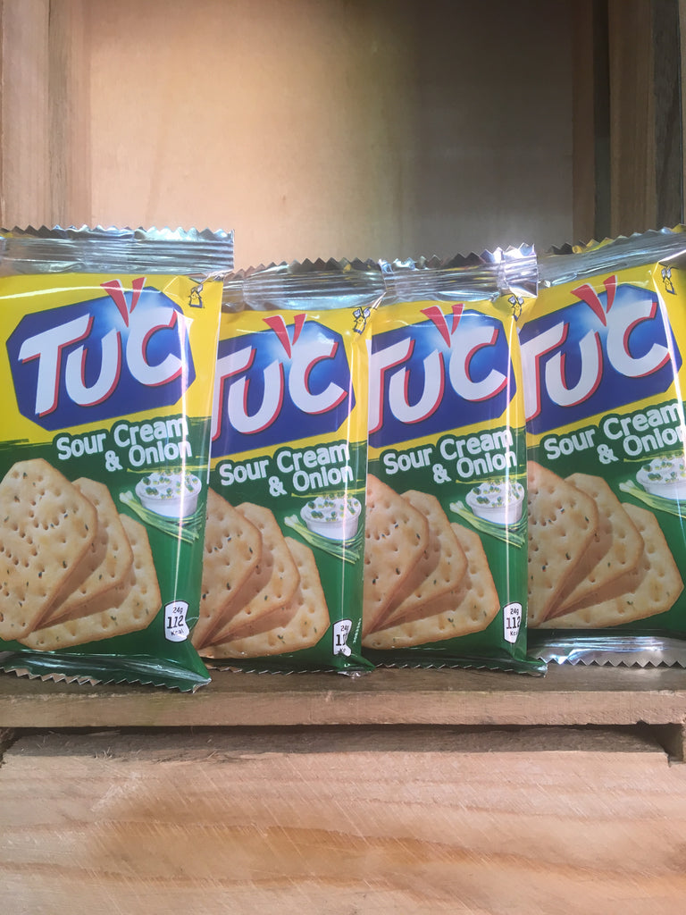 60x Packs of TUC Biscuits Sour Cream & Onion Flavour Snack 6x Biscuit ...