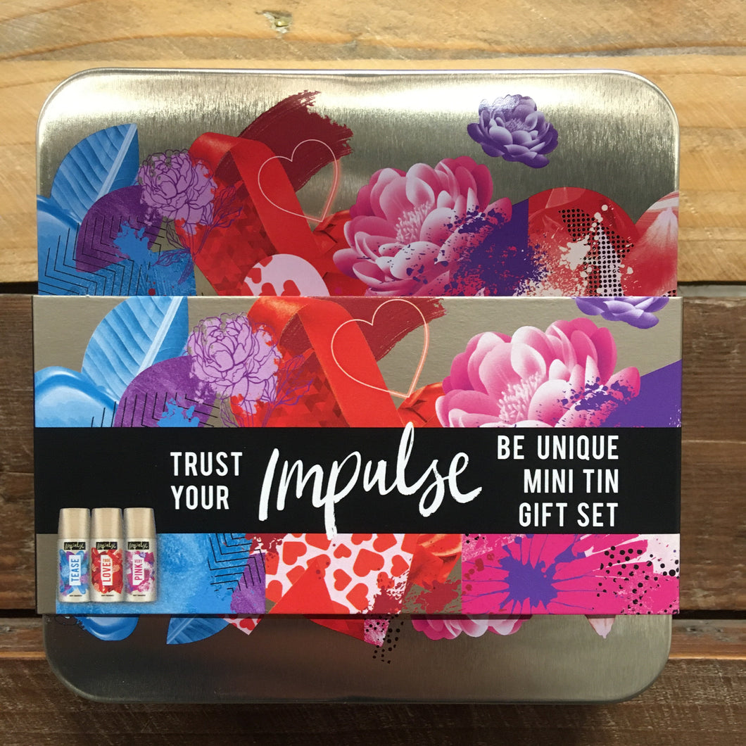 Impulse Mini Body Sprays Mini Tin Gift Set 3 Piece