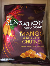 4x Walkers Sensations Mango & Red Chilli Chutney Poppadoms Bags (4x82.5g)