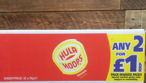 32x Hula Hoops Original Potato Rings (32x34g)