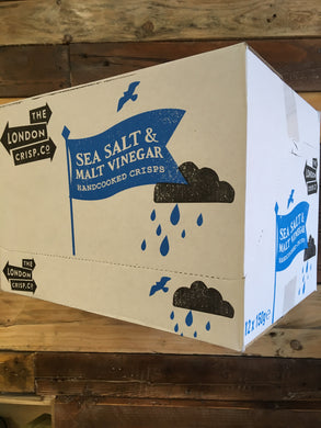 12 x The London Crisp.Co Sea Salt & Malt Vinegar Crisps (12x150g)