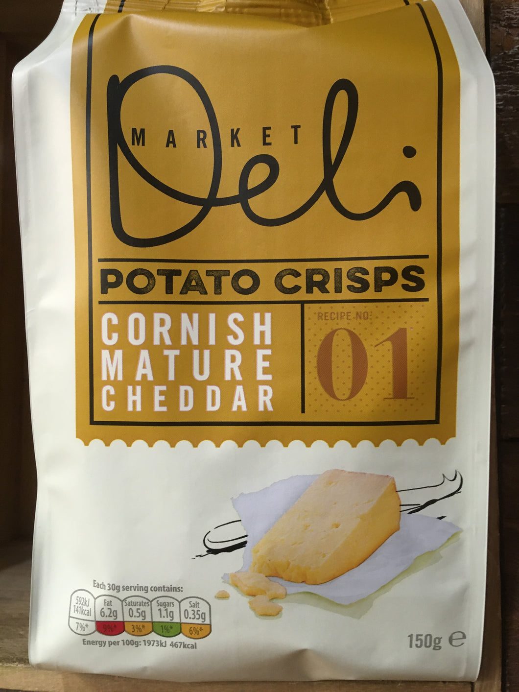 3x Walkers Market Deli Mature Cheddar Crisps Share Bags (3x150g)